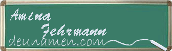 Amina Fehrmann Visitenkarte